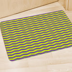 Mardi Gras Fat Tuesday Zigzag Print Polyester Doormat