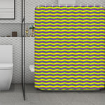 Mardi Gras Fat Tuesday Zigzag Print Polyester Shower Curtain