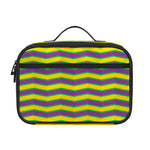 Mardi Gras Fat Tuesday Zigzag Print Portable Lunch Bag
