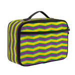 Mardi Gras Fat Tuesday Zigzag Print Portable Lunch Bag