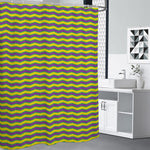 Mardi Gras Fat Tuesday Zigzag Print Premium Shower Curtain