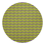Mardi Gras Fat Tuesday Zigzag Print Round Blanket