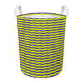 Mardi Gras Fat Tuesday Zigzag Print Round Laundry Basket