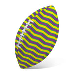 Mardi Gras Fat Tuesday Zigzag Print Rugby Ball