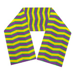 Mardi Gras Fat Tuesday Zigzag Print Scarf