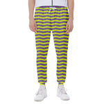 Mardi Gras Fat Tuesday Zigzag Print Scuba Joggers