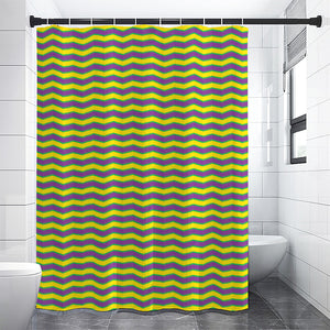 Mardi Gras Fat Tuesday Zigzag Print Shower Curtain