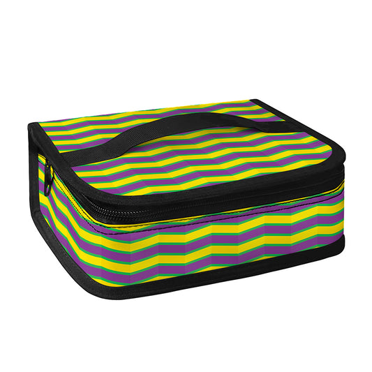 Mardi Gras Fat Tuesday Zigzag Print Small Lunch Bag