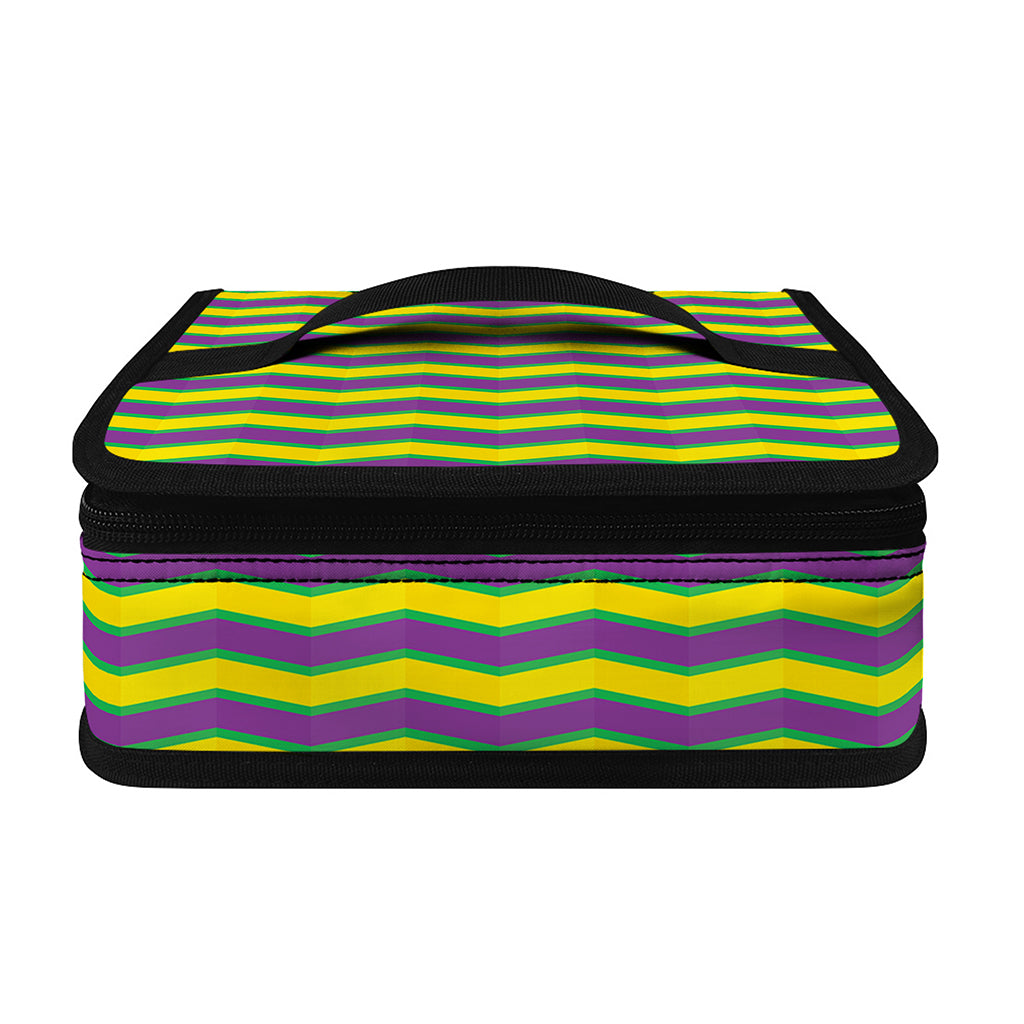 Mardi Gras Fat Tuesday Zigzag Print Small Lunch Bag