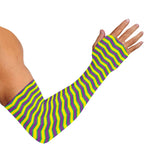 Mardi Gras Fat Tuesday Zigzag Print Sun Protection Arm Sleeves
