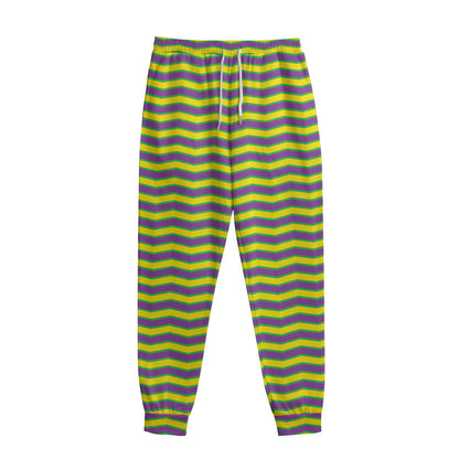 Mardi Gras Fat Tuesday Zigzag Print Sweatpants