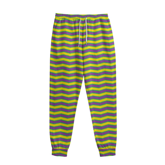 Mardi Gras Fat Tuesday Zigzag Print Sweatpants