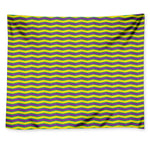 Mardi Gras Fat Tuesday Zigzag Print Tapestry
