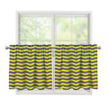 Mardi Gras Fat Tuesday Zigzag Print Tier Curtains