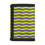 Mardi Gras Fat Tuesday Zigzag Print Trifold Wallet