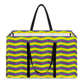 Mardi Gras Fat Tuesday Zigzag Print Utility Tote Bag