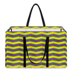 Mardi Gras Fat Tuesday Zigzag Print Utility Tote Bag