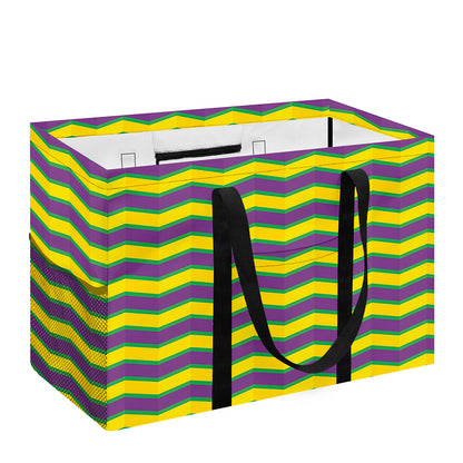 Mardi Gras Fat Tuesday Zigzag Print Utility Tote Bag