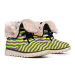 Mardi Gras Fat Tuesday Zigzag Print Winter Boots