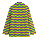 Mardi Gras Fat Tuesday Zigzag Print Women's Blazer