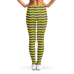 Mardi Gras Fat Tuesday Zigzag Print Women's Leggings