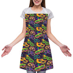 Mardi Gras Festival Pattern Print Adjustable Apron