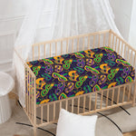 Mardi Gras Festival Pattern Print Baby Crib Sheet