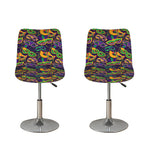 Mardi Gras Festival Pattern Print Bar Stool Covers