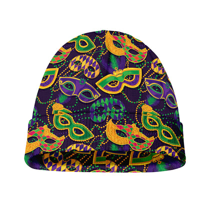 Mardi Gras Festival Pattern Print Beanie