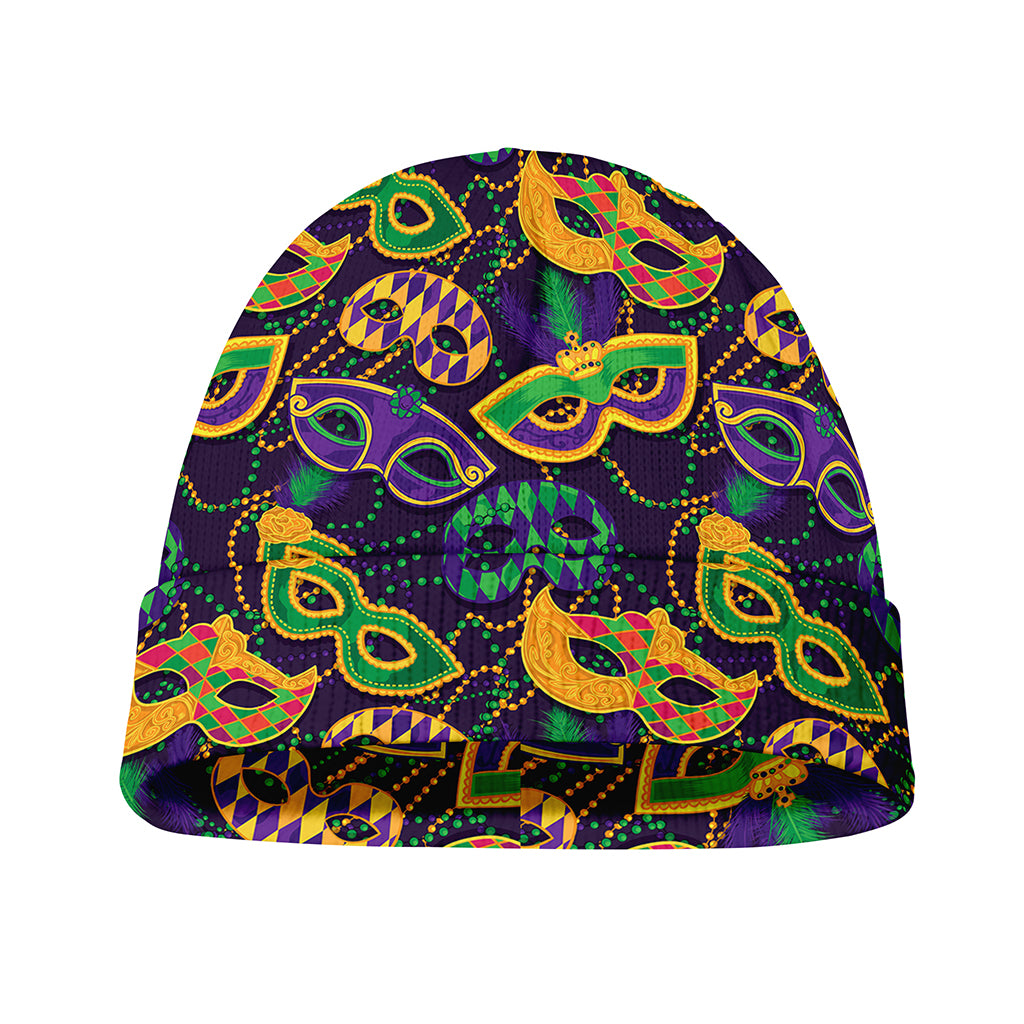 Mardi Gras Festival Pattern Print Beanie