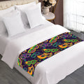 Mardi Gras Festival Pattern Print Bed Runner