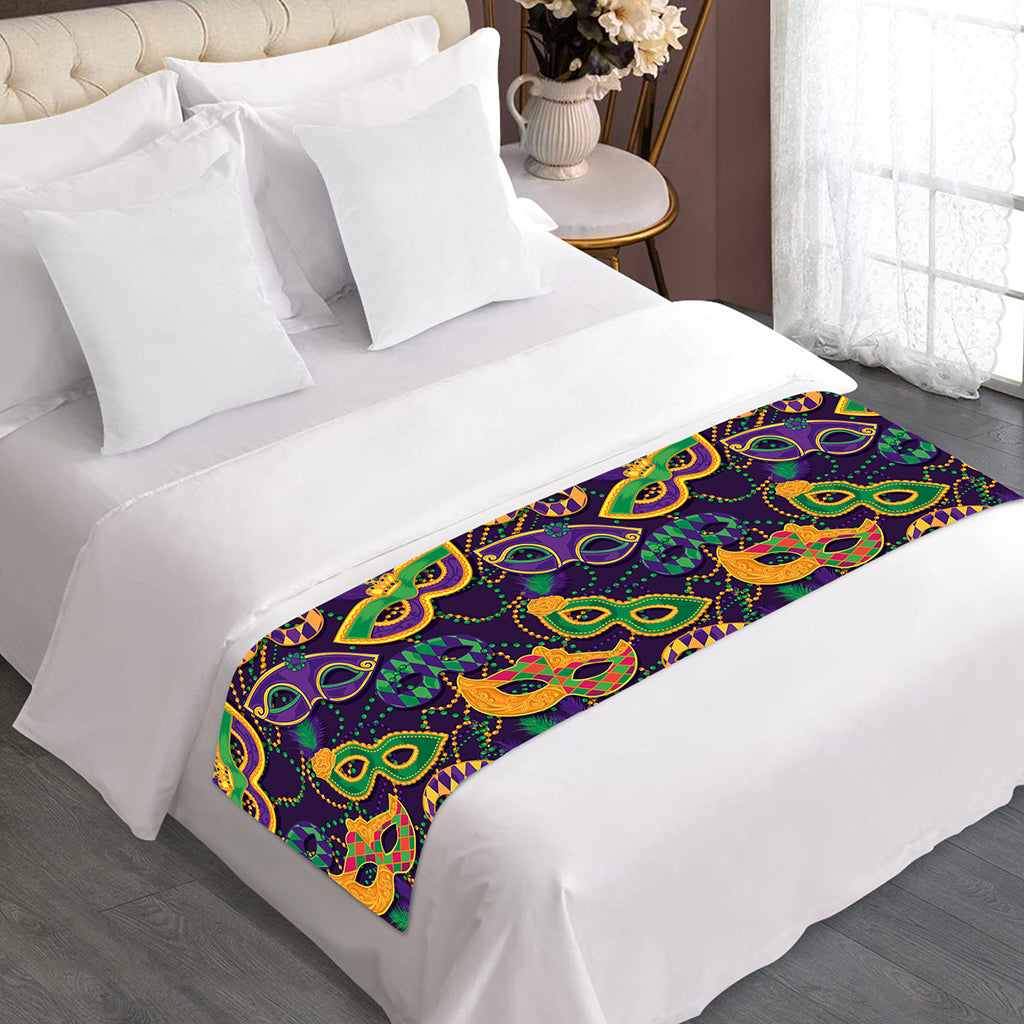 Mardi Gras Festival Pattern Print Bed Runner