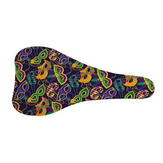 Mardi Gras Festival Pattern Print Bicycle Seat Cover