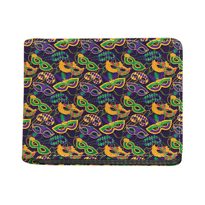 Mardi Gras Festival Pattern Print Bifold Wallet