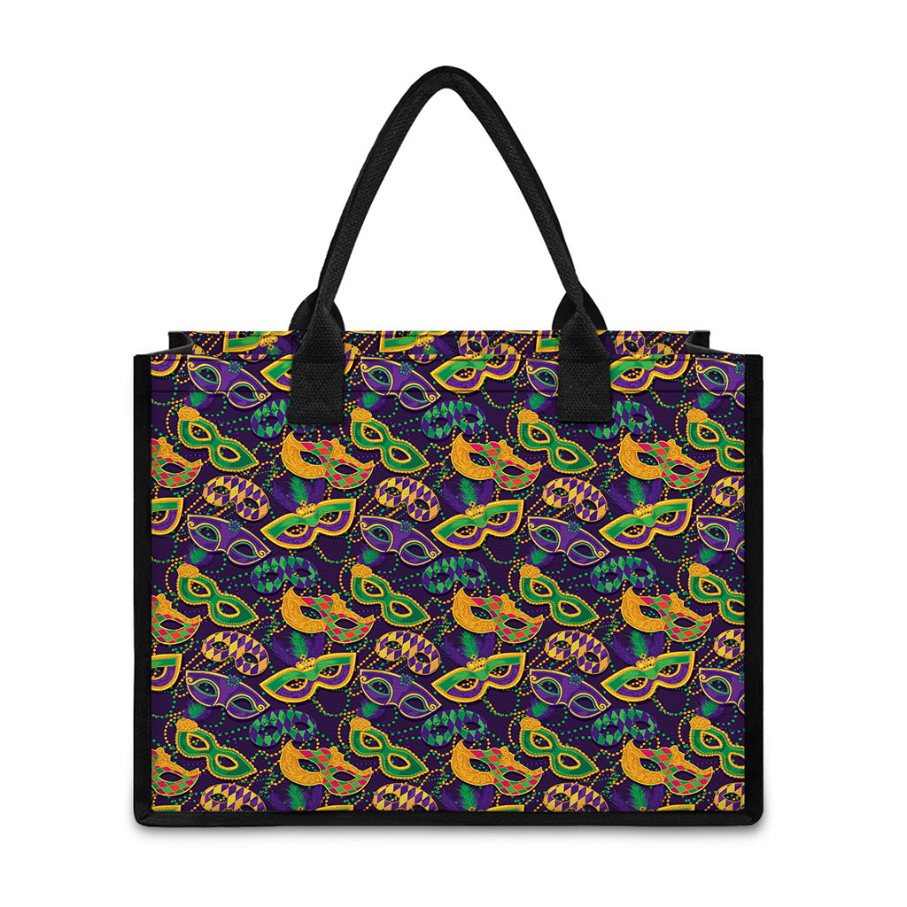 Mardi Gras Festival Pattern Print Canvas Tote Bag