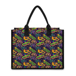 Mardi Gras Festival Pattern Print Canvas Tote Bag