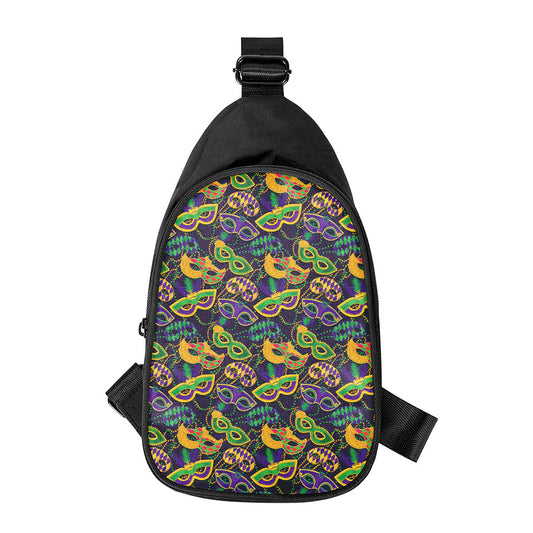 Mardi Gras Festival Pattern Print Chest Bag