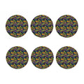 Mardi Gras Festival Pattern Print Coaster Set