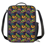 Mardi Gras Festival Pattern Print Crossbody Lunch Bag