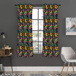 Mardi Gras Festival Pattern Print Curtain