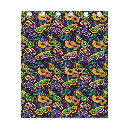 Mardi Gras Festival Pattern Print Curtain