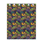 Mardi Gras Festival Pattern Print Curtain