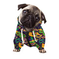 Mardi Gras Festival Pattern Print Dog Zip Up Hoodie