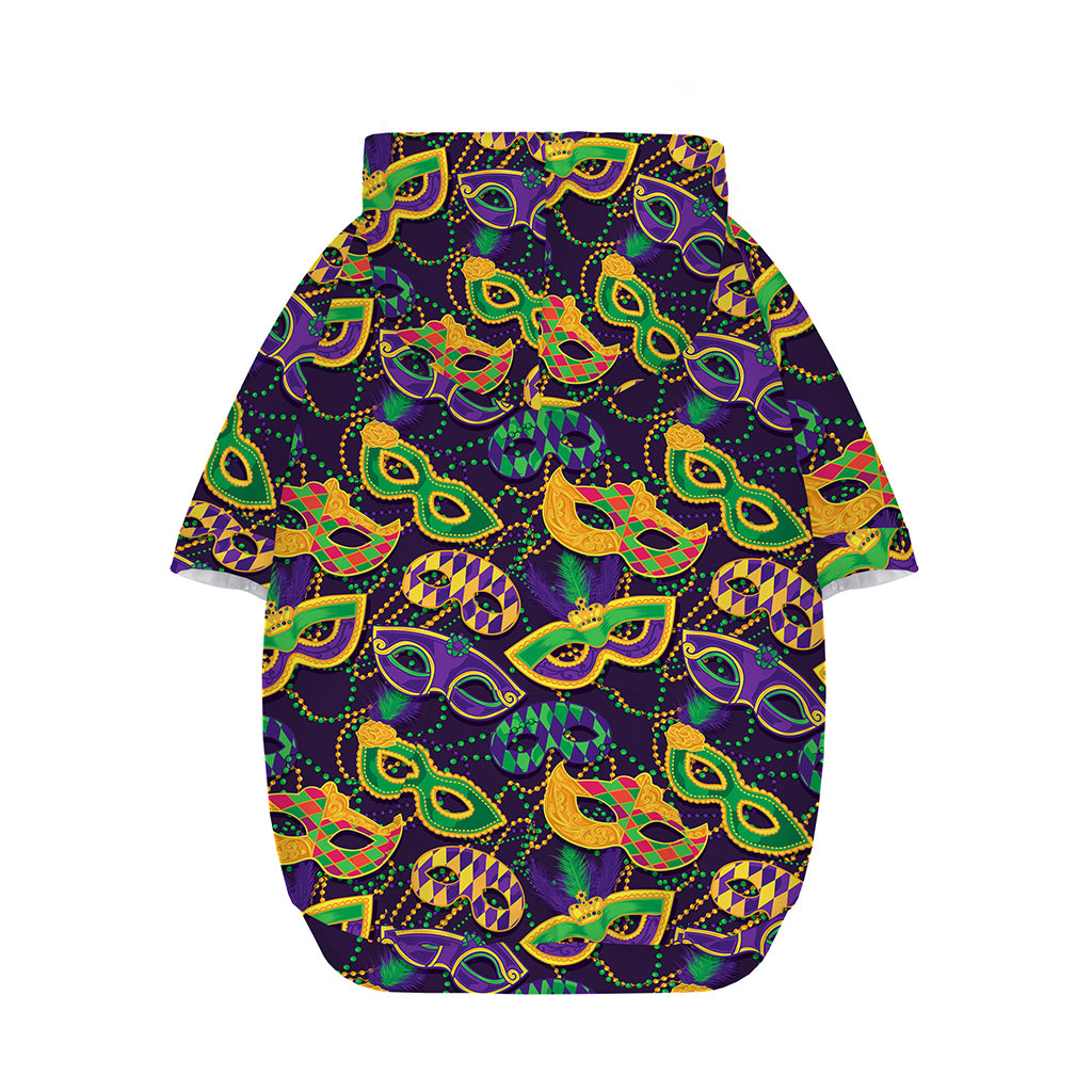Mardi Gras Festival Pattern Print Dog Zip Up Hoodie