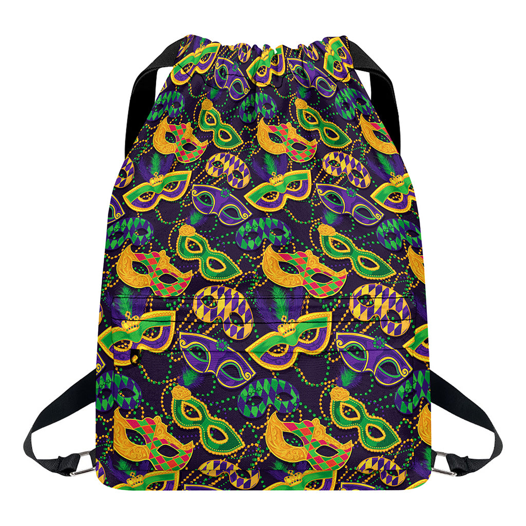 Mardi Gras Festival Pattern Print Drawstring Backpack