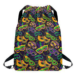 Mardi Gras Festival Pattern Print Drawstring Backpack