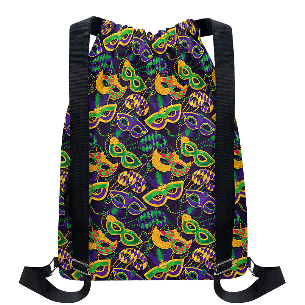 Mardi Gras Festival Pattern Print Drawstring Backpack