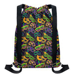 Mardi Gras Festival Pattern Print Drawstring Backpack