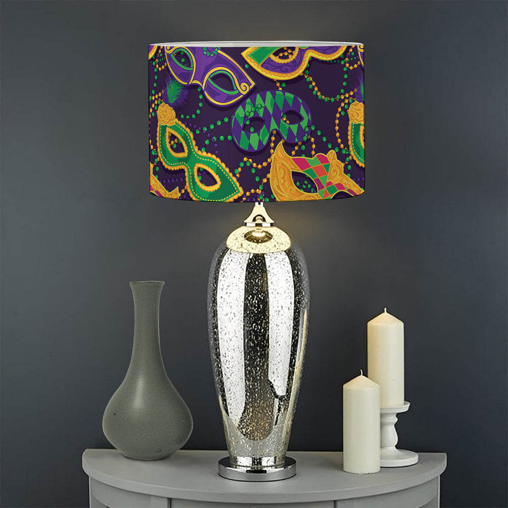 Mardi Gras Festival Pattern Print Drum Lamp Shade