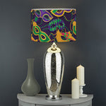 Mardi Gras Festival Pattern Print Drum Lamp Shade